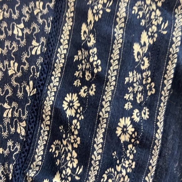 Fat Face Sz 12 Simone Jersey Wave Dot Dress Blue - Picture 9 of 13